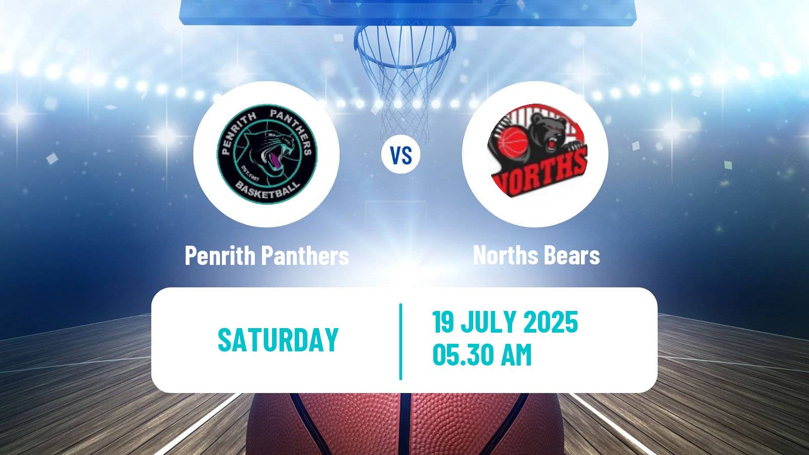 Basketball Australian NBL1 East Penrith Panthers - Norths Bears