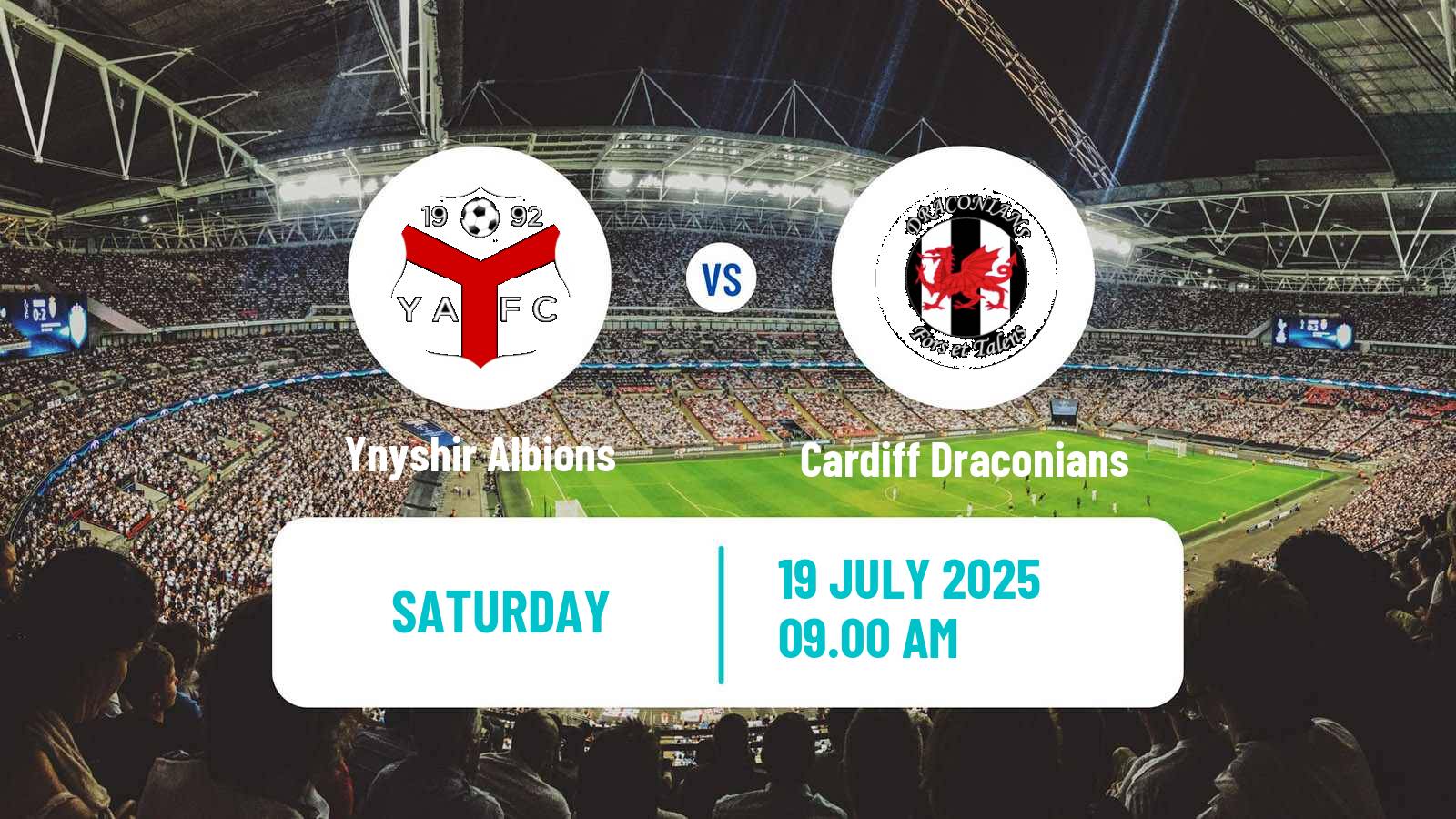 Soccer Welsh League Cup Ynyshir Albions - Cardiff Draconians