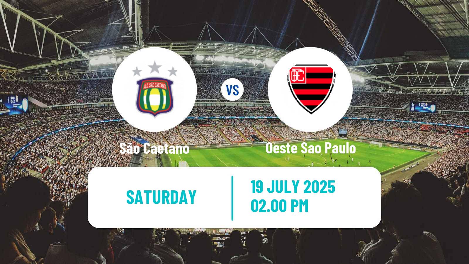 Soccer Brazilian Copa Paulista São Caetano - Oeste Sao Paulo