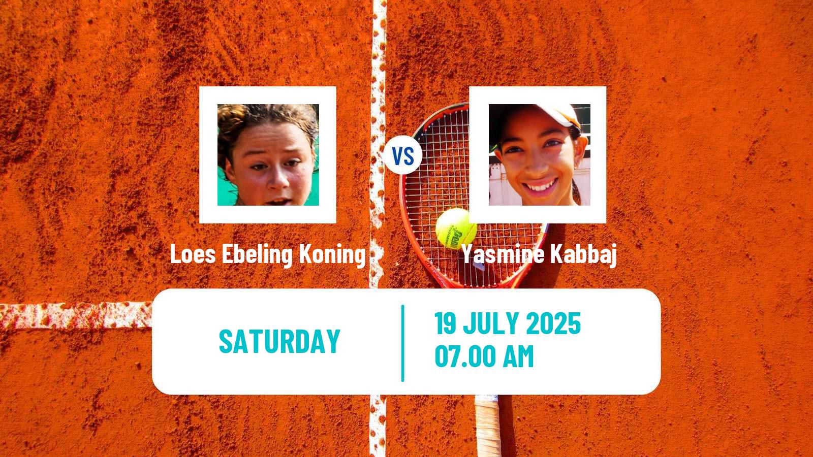 Tennis ITF W35 Casablanca Women Loes Ebeling Koning - Yasmine Kabbaj