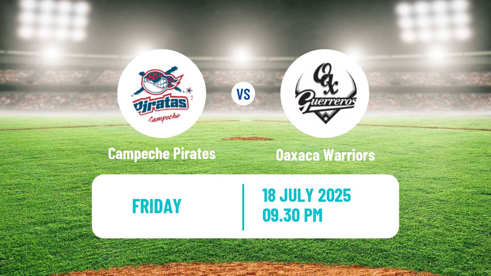Baseball LMB Campeche Pirates - Oaxaca Warriors