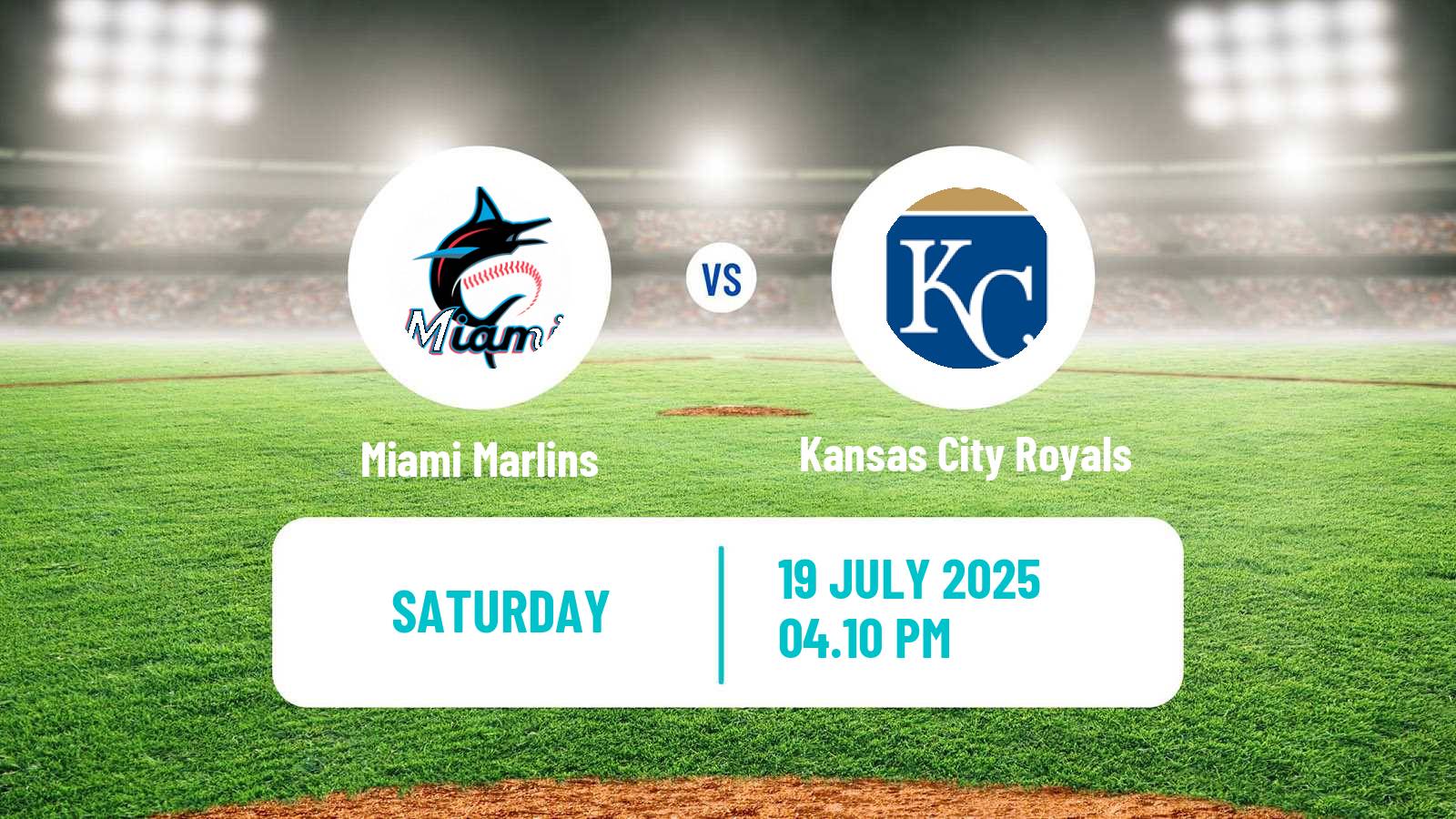 Baseball MLB Miami Marlins - Kansas City Royals