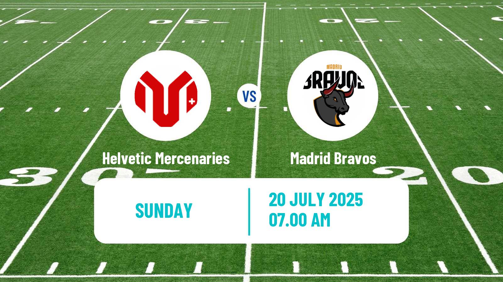 American football European League of American Football Helvetic Mercenaries - Madrid Bravos
