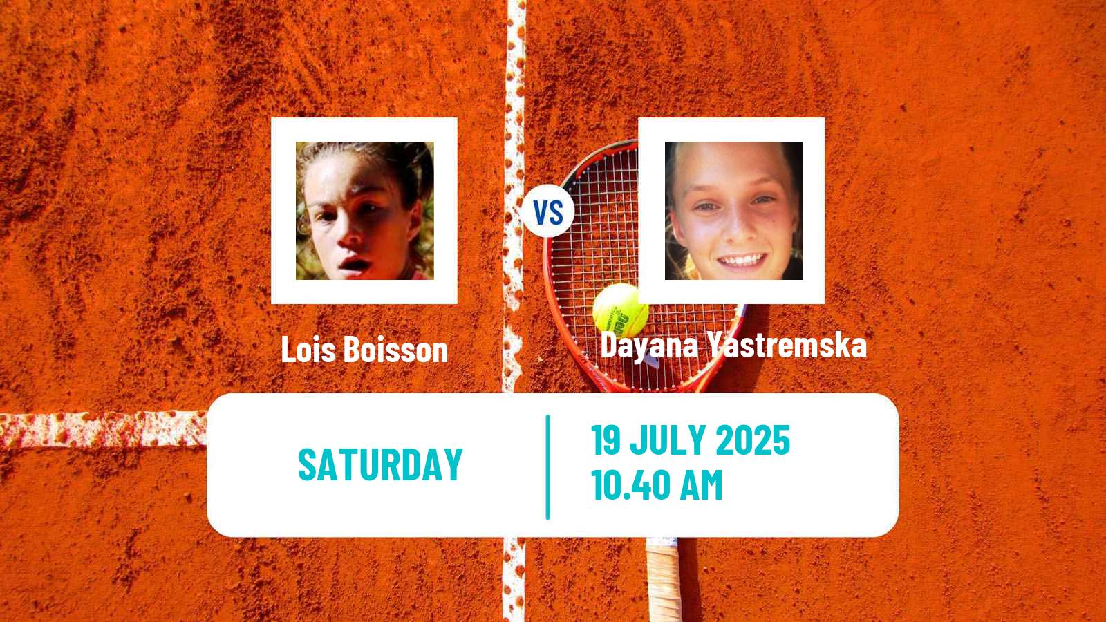 Tennis WTA Hamburg Lois Boisson - Dayana Yastremska