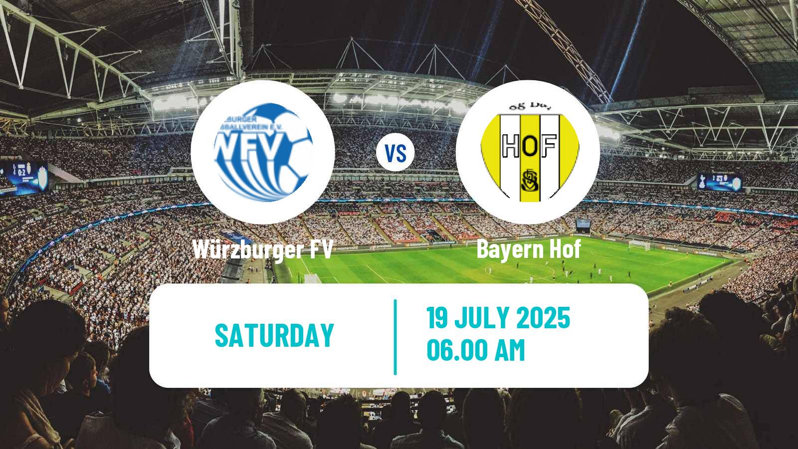 Soccer German Oberliga Bayern Nord Würzburger FV - Bayern Hof