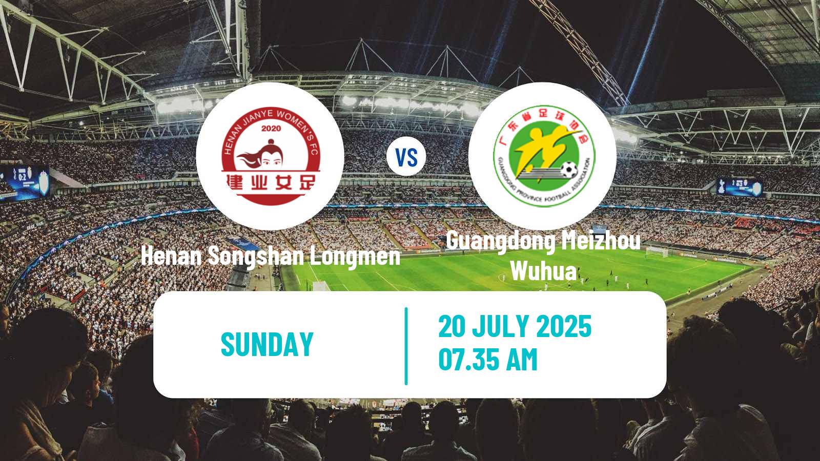 Soccer Chinese Super League Women Henan Songshan Longmen - Guangdong Meizhou Wuhua