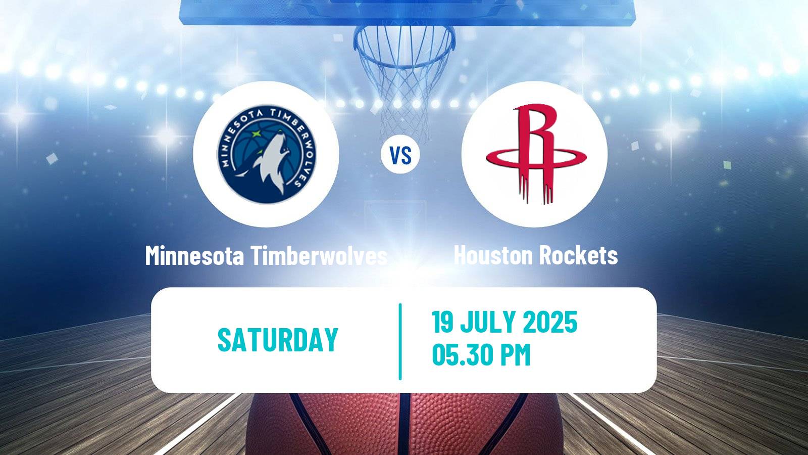 Basketball NBA Las Vegas Summer League Minnesota Timberwolves - Houston Rockets