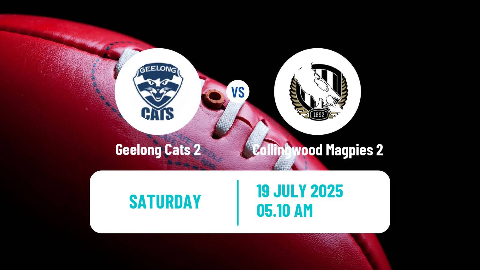 Aussie rules VFL Geelong Cats 2 - Collingwood Magpies 2