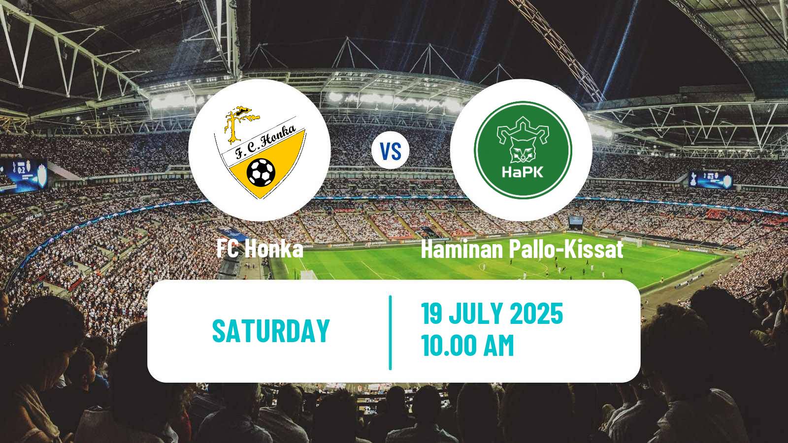 Soccer Finnish Kakkonen Group A Honka - Haminan Pallo-Kissat