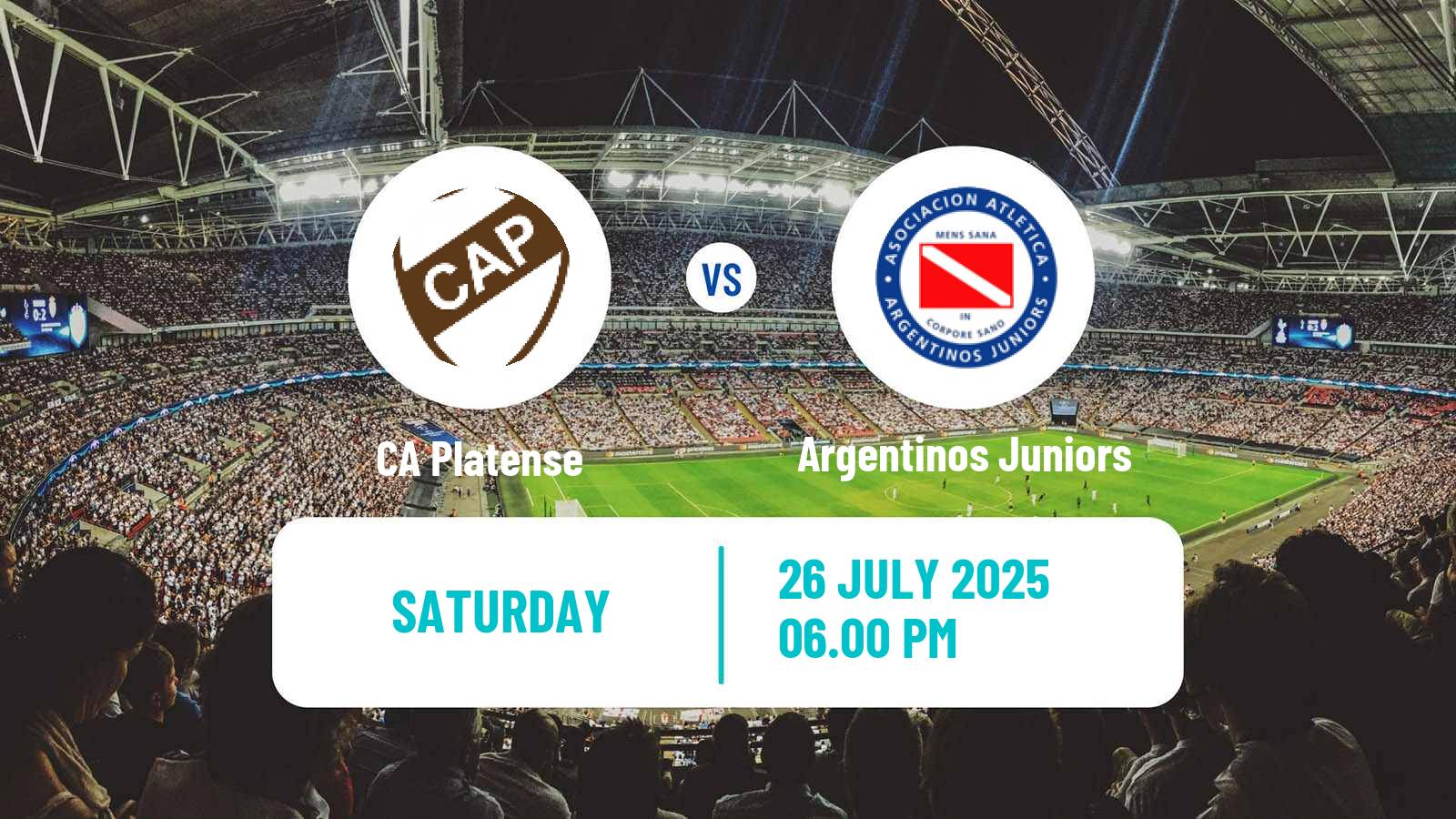Soccer Argentinian Liga Profesional Platense - Argentinos Juniors