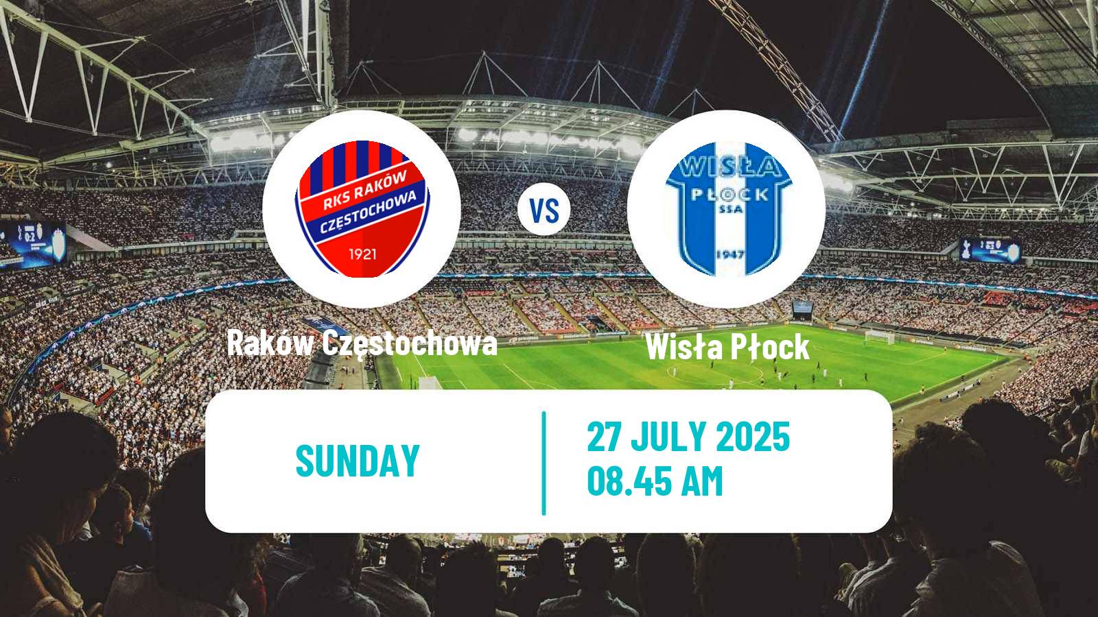 Soccer Polish Ekstraklasa Raków Częstochowa - Wisła Płock