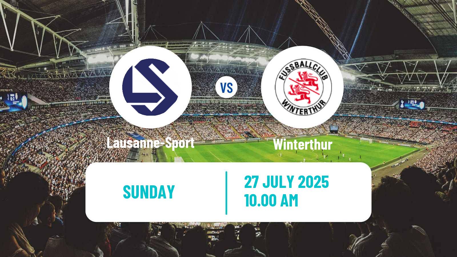 Soccer Swiss Super League Lausanne-Sport - Winterthur