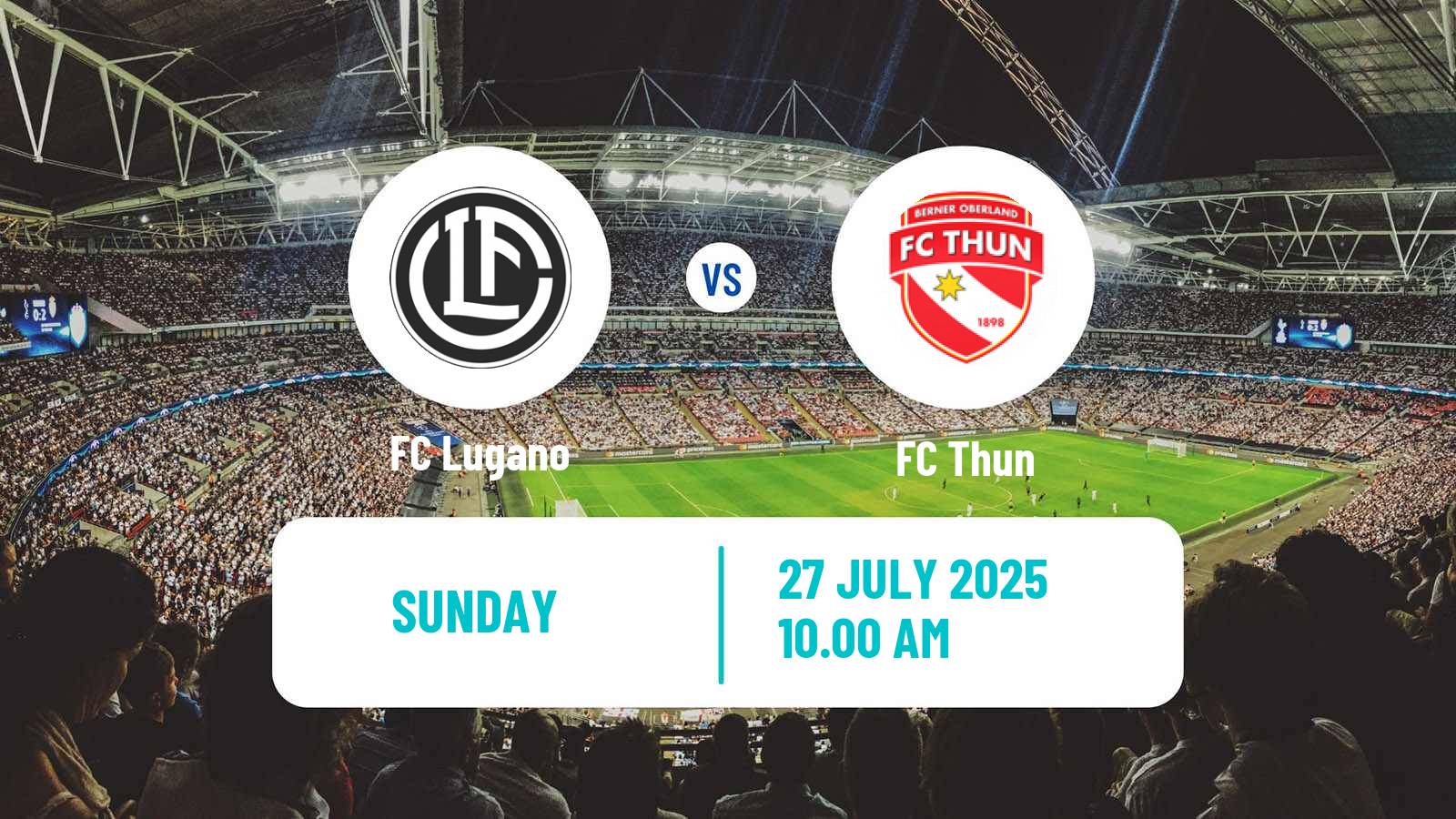 Soccer Swiss Super League Lugano - Thun