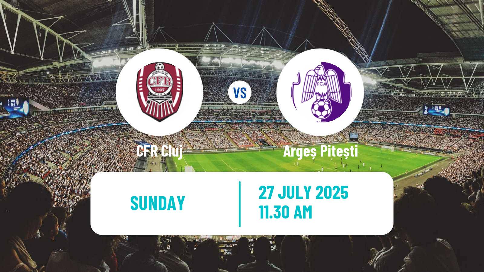 Soccer Romanian Liga 1 CFR Cluj - Argeș Pitești