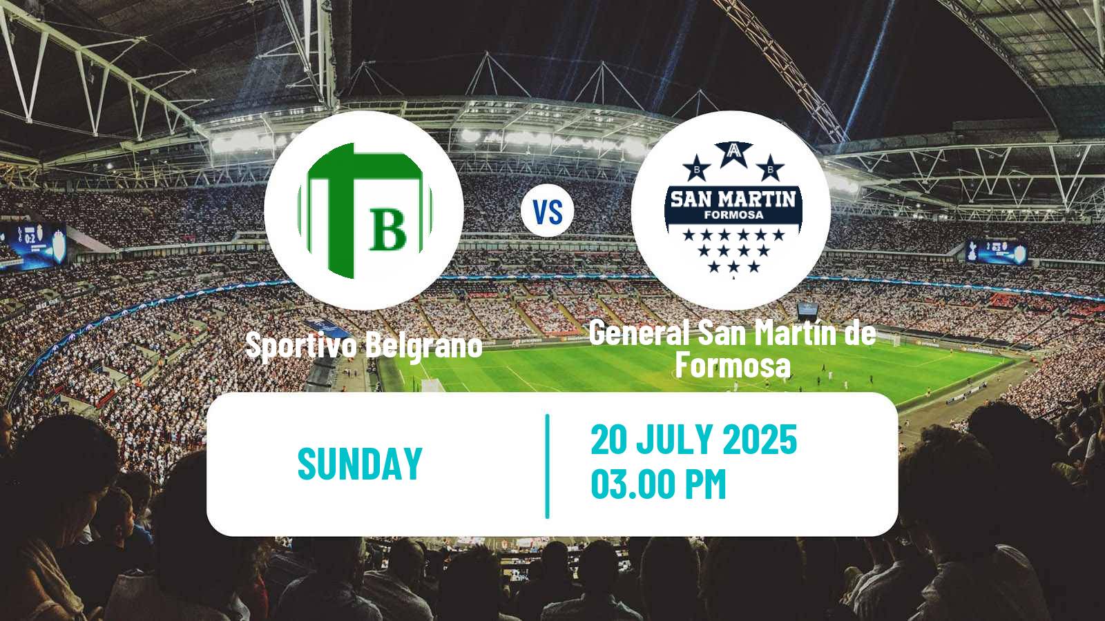 Soccer Argentinian Torneo Federal Sportivo Belgrano - General San Martín de Formosa