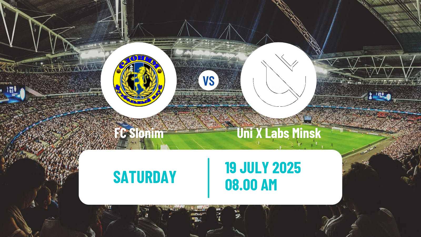 Soccer Belarusian Pershaya Liga Slonim - Uni X Labs Minsk
