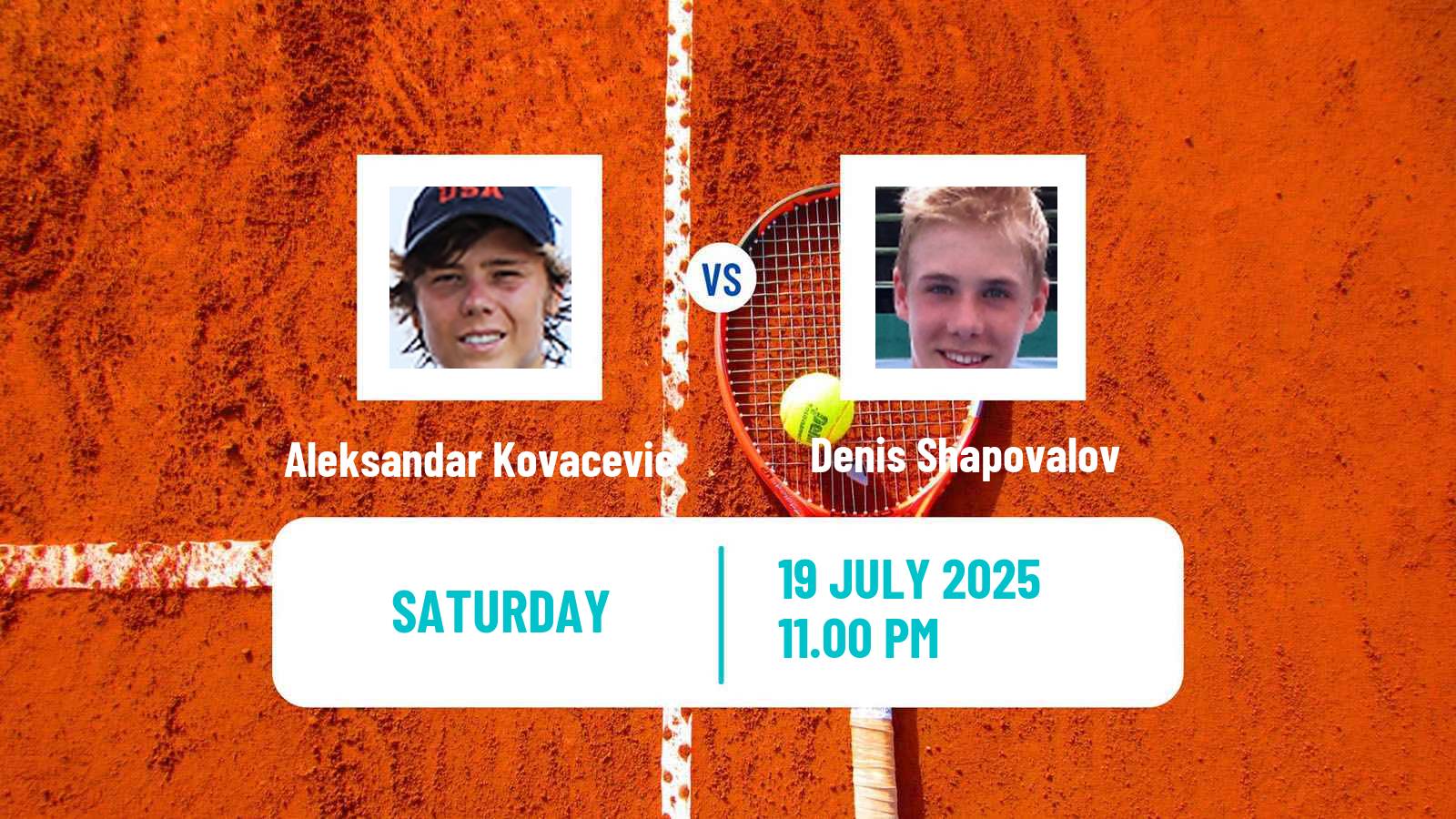 Tennis ATP Los Cabos Aleksandar Kovacevic - Denis Shapovalov