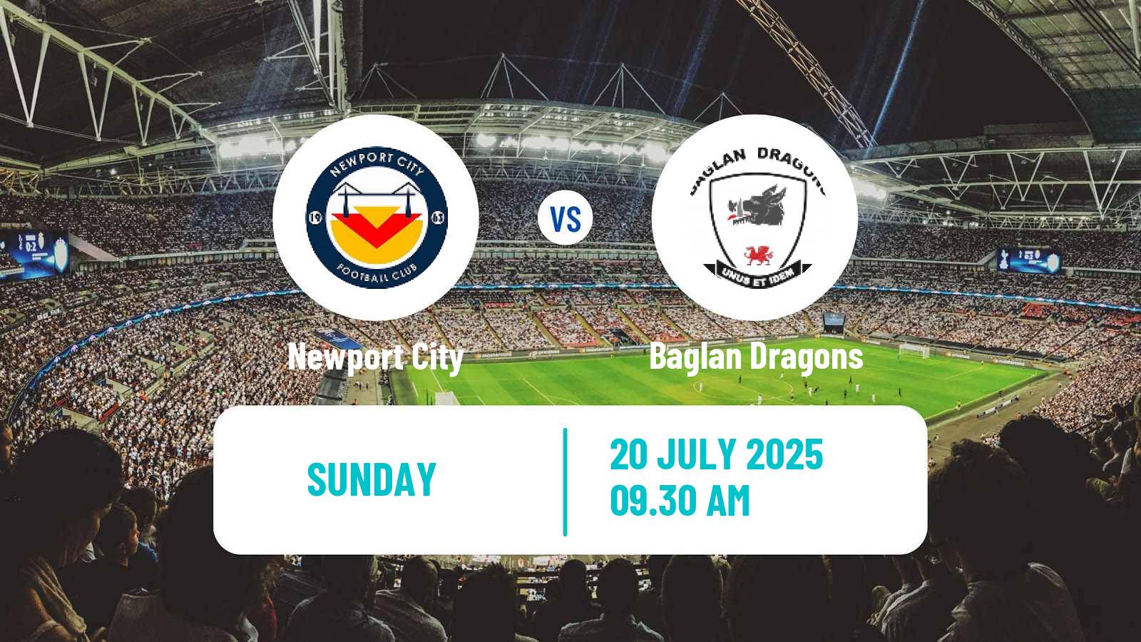 Soccer Welsh League Cup Newport City - Baglan Dragons