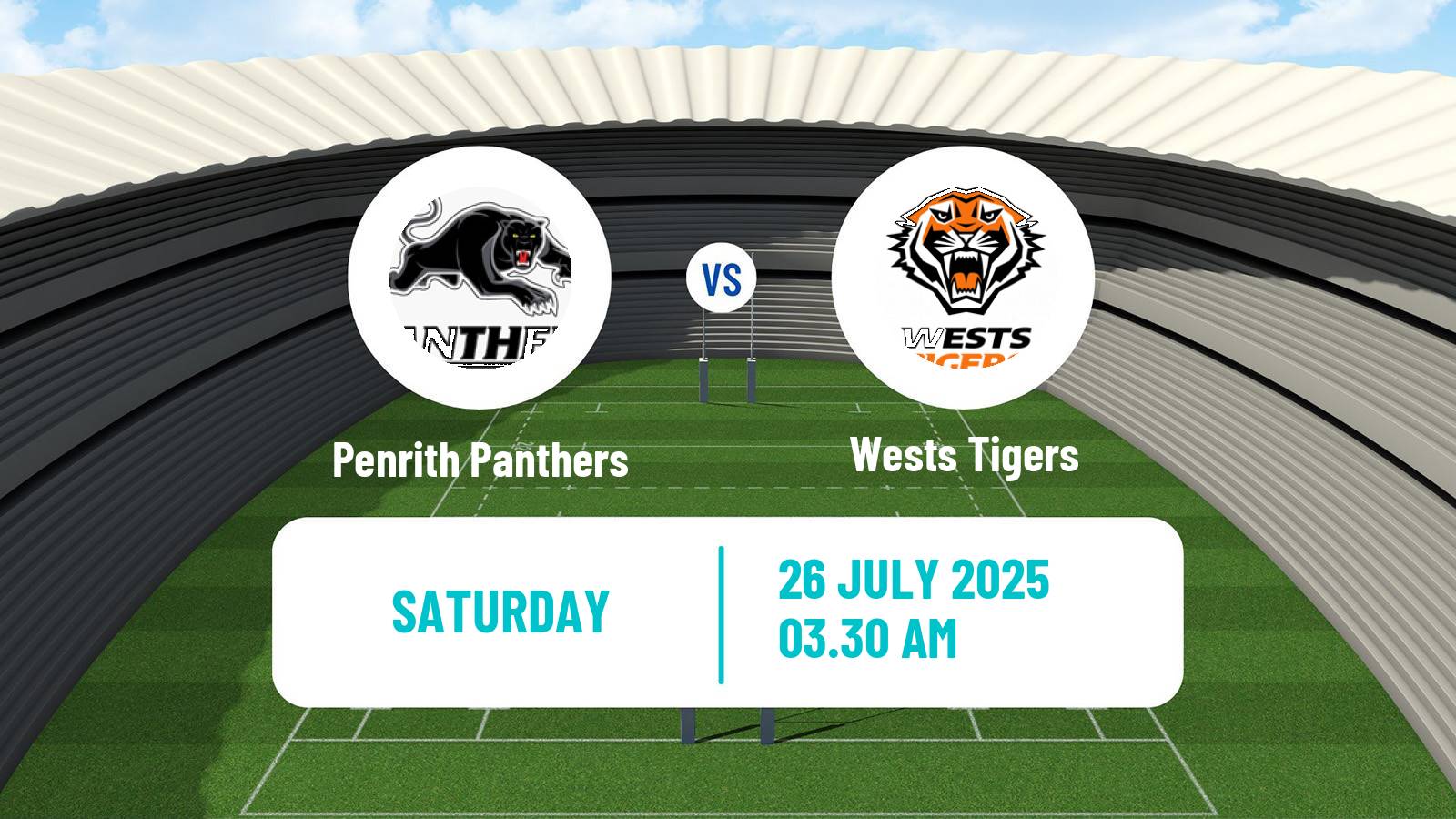 Rugby league Australian NRL Penrith Panthers - Wests Tigers