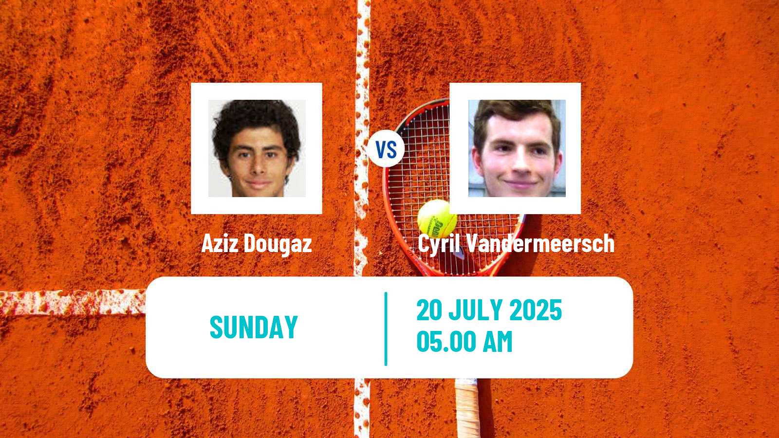Tennis ITF M15 Monastir 28 Men Aziz Dougaz - Cyril Vandermeersch
