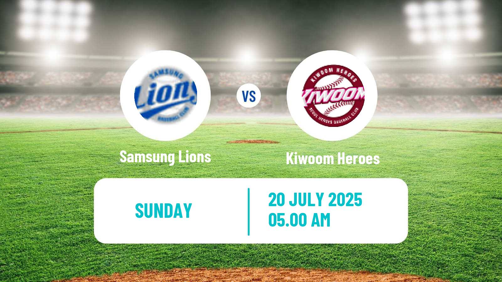 Baseball KBO Samsung Lions - Kiwoom Heroes