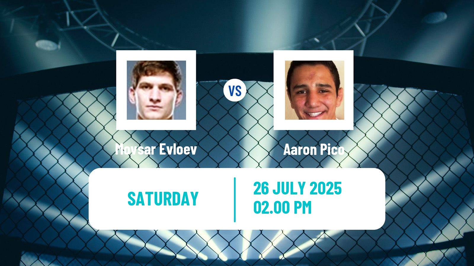 MMA Featherweight UFC Men Movsar Evloev - Aaron Pico