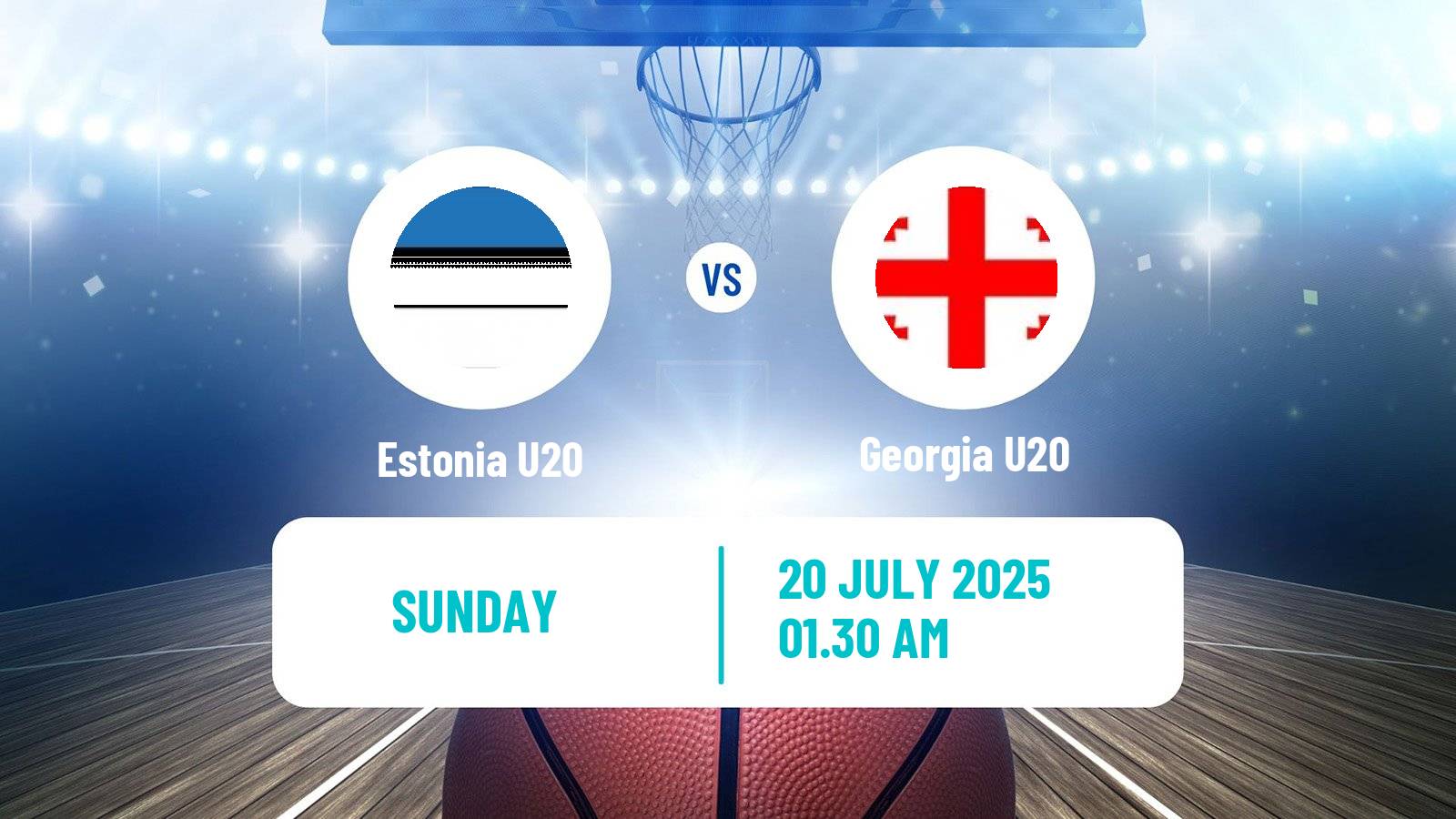 Basketball EuroBasket U20 B Estonia U20 - Georgia U20