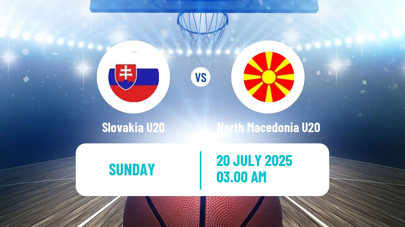 Basketball EuroBasket U20 B Slovakia U20 - North Macedonia U20