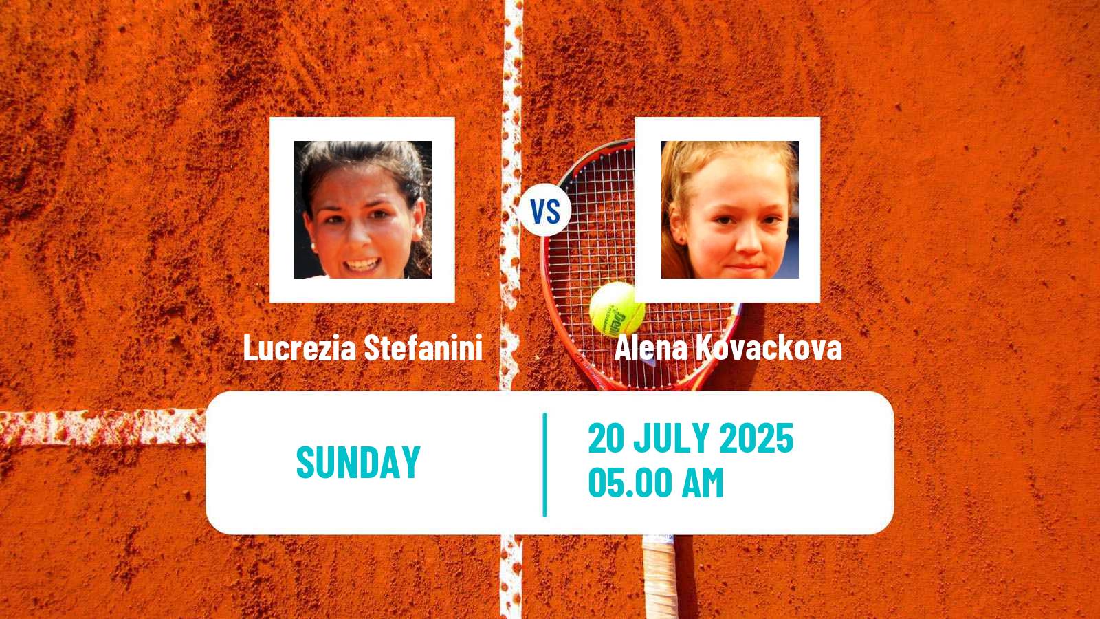 Tennis WTA Prague Lucrezia Stefanini - Alena Kovackova
