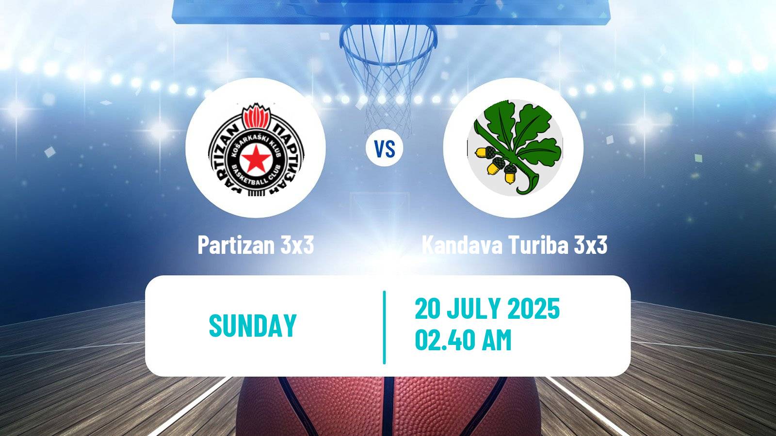 Basketball World Tour Hong Kong 3x3 Partizan 3x3 - Kandava Turiba 3x3
