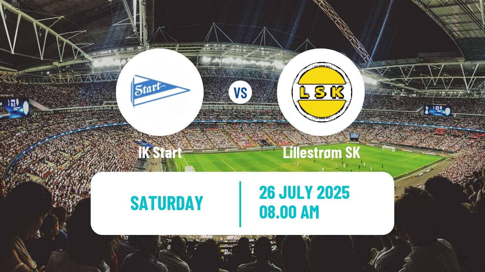 Soccer Norwegian Adeccoligaen Start - Lillestrøm SK