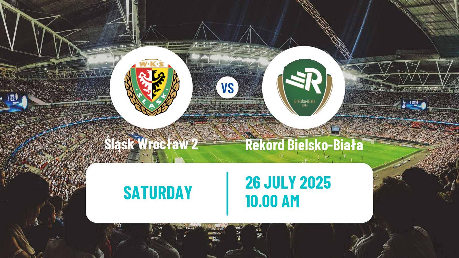 Soccer Polish Division 2 Śląsk Wrocław 2 - Rekord Bielsko-Biała