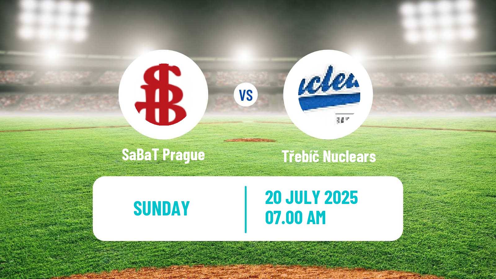 Baseball Czech Extraliga Baseball SaBaT Prague - Třebíč Nuclears