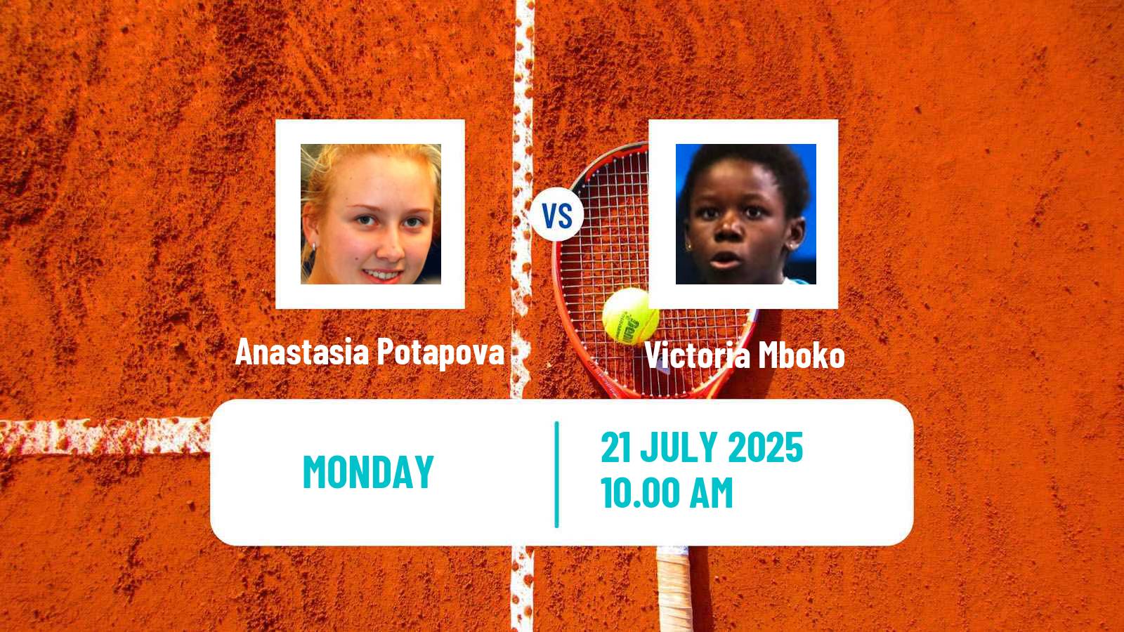 Tennis WTA Washington Anastasia Potapova - Victoria Mboko