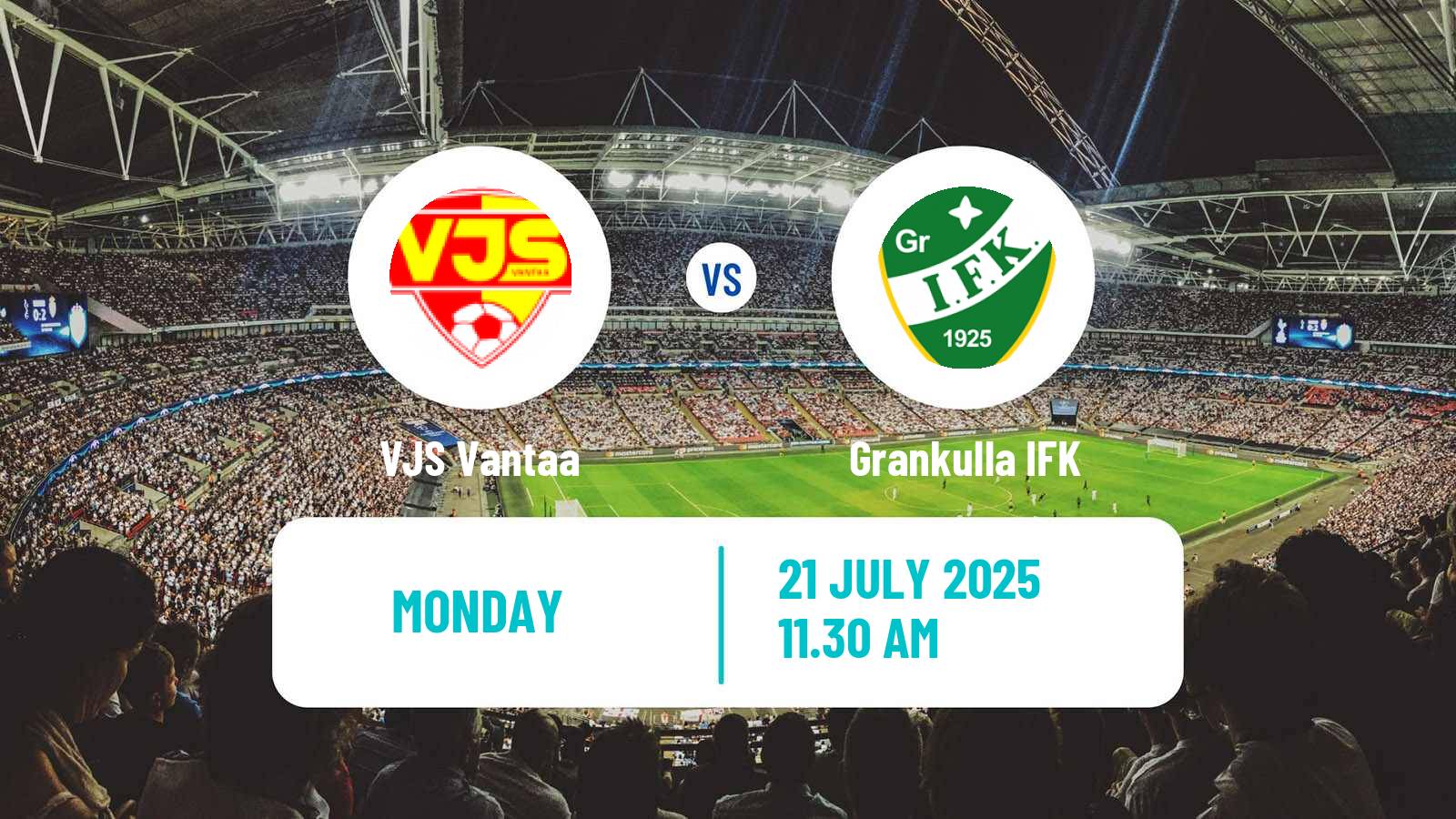 Soccer Finnish Kakkonen Group A VJS Vantaa - Grankulla IFK