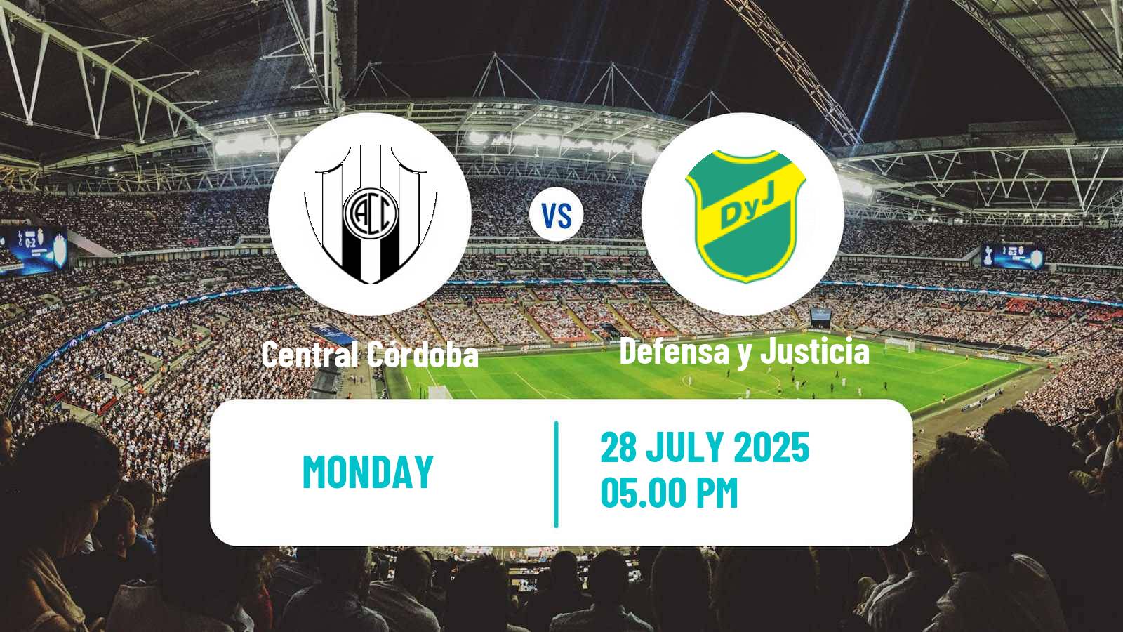 Soccer Argentinian Liga Profesional Central Córdoba - Defensa y Justicia