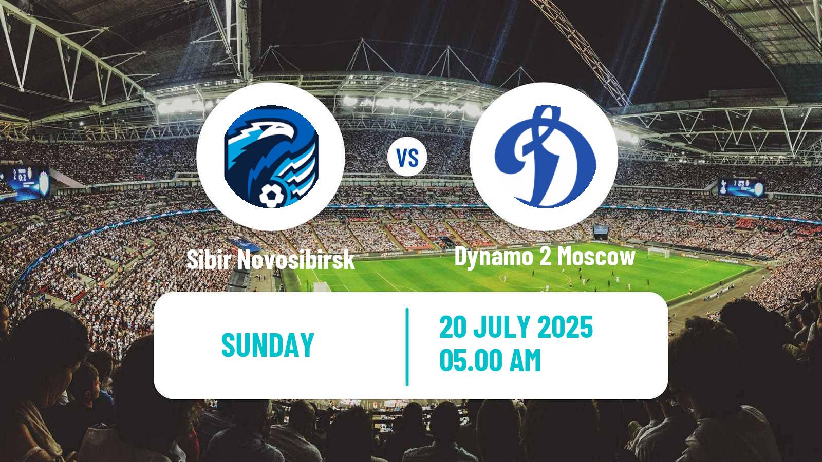 Soccer Russian FNL 2 Division A Gold Sibir Novosibirsk - Dynamo 2 Moscow