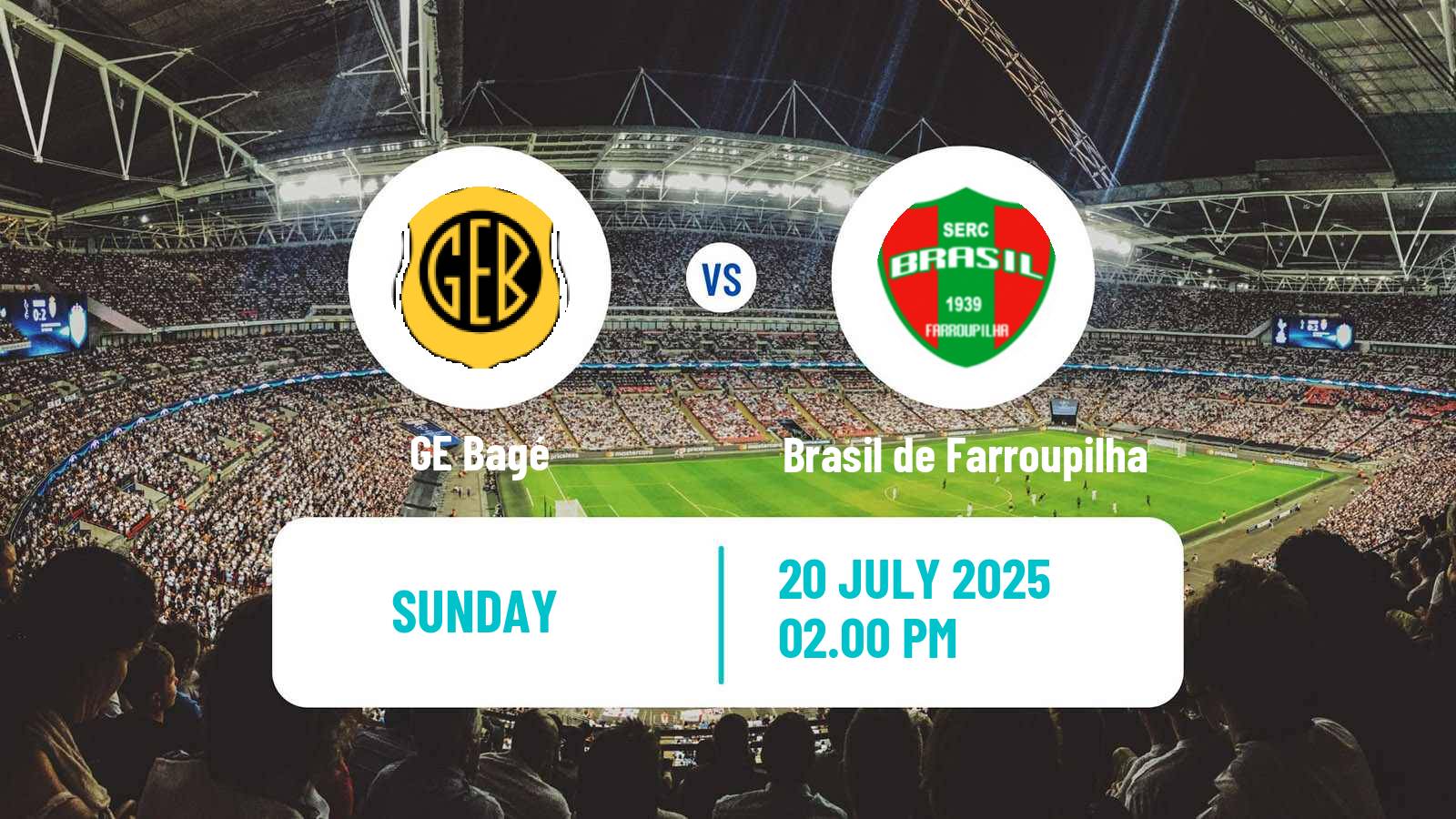 Soccer Brazilian Campeonato Gaucho 2 GE Bagé - Brasil de Farroupilha