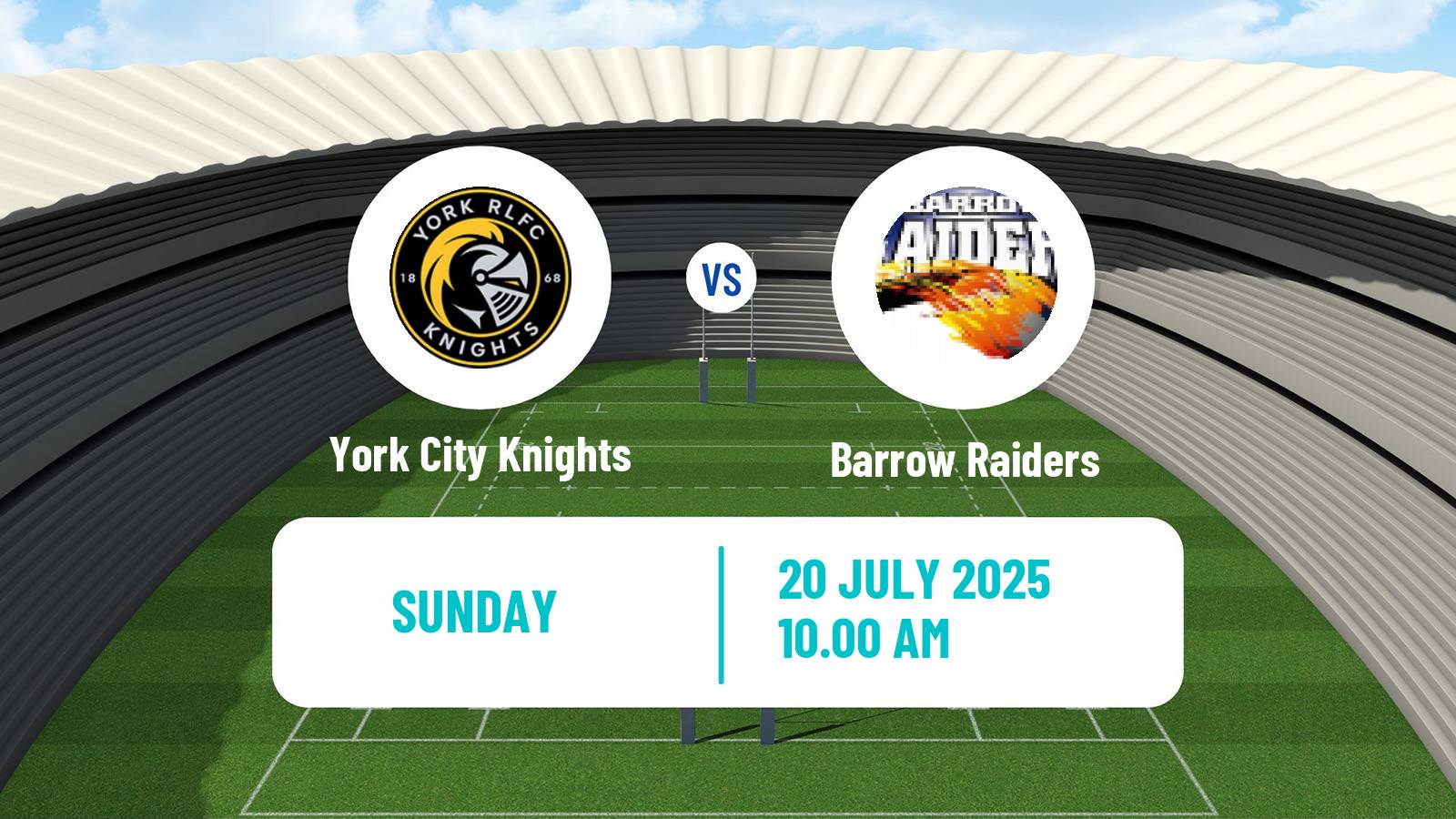 Rugby league English Championship Rugby League York City Knights - Barrow Raiders