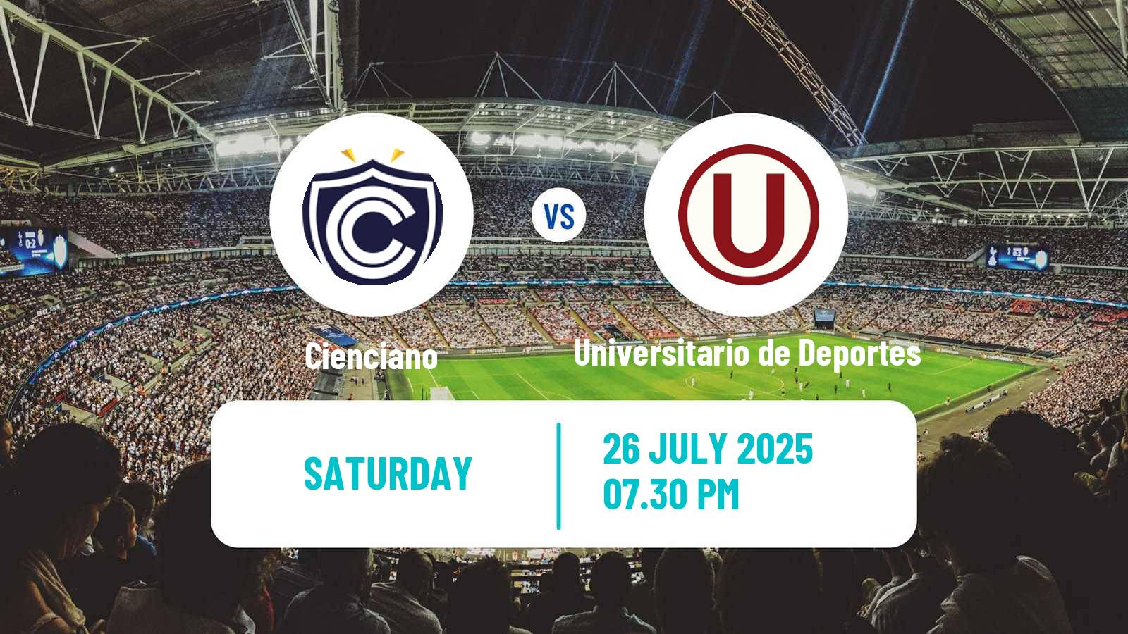 Soccer Peruvian Liga 1 Cienciano - Universitario de Deportes