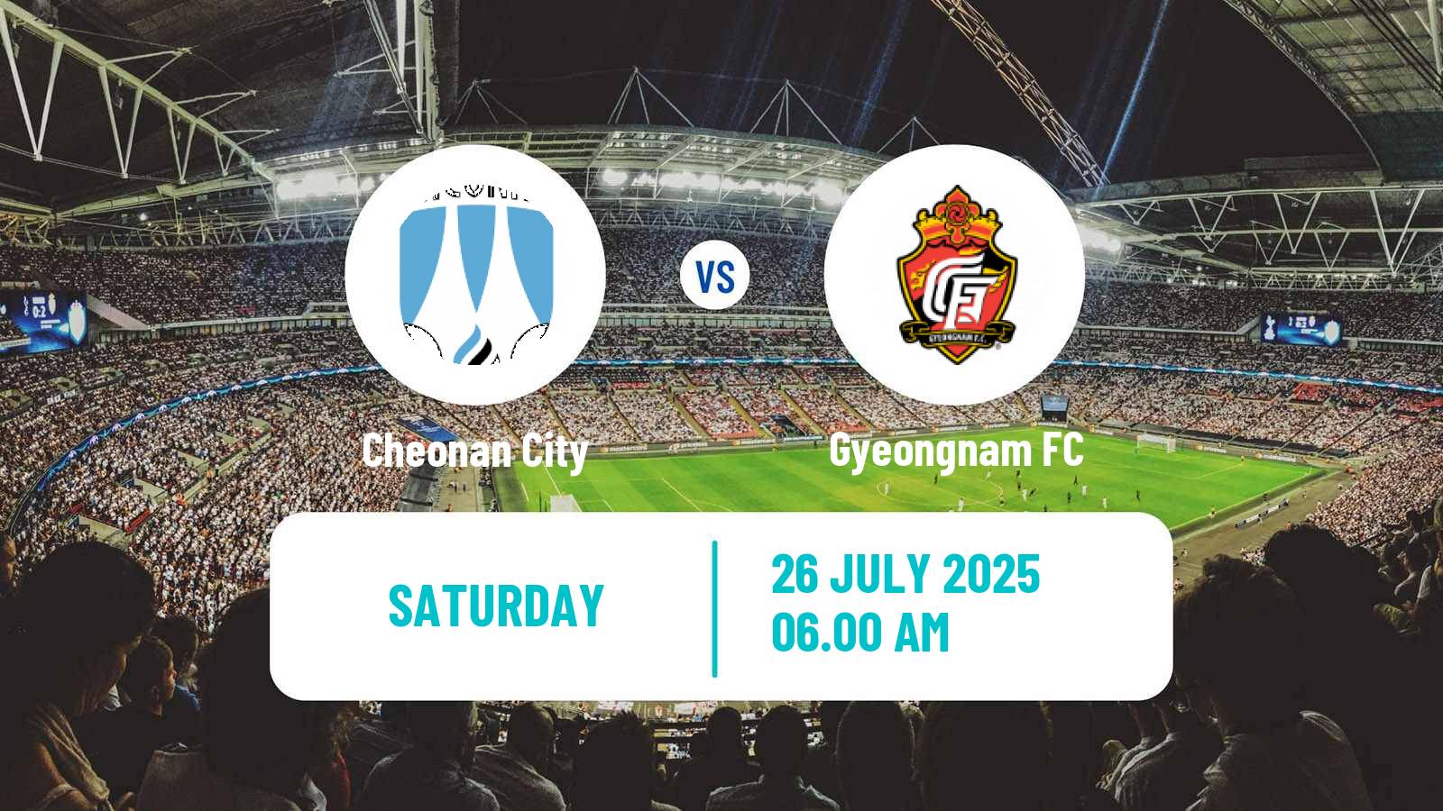 Soccer South Korean K-League 2 Cheonan City - Gyeongnam