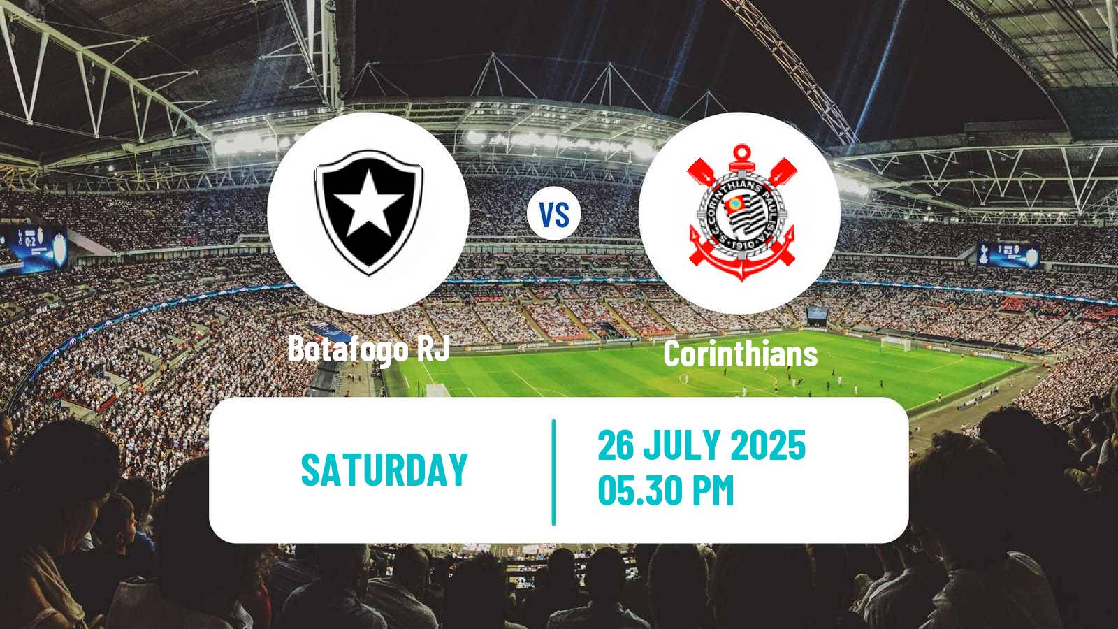 Soccer Brazilian Serie A Botafogo RJ - Corinthians