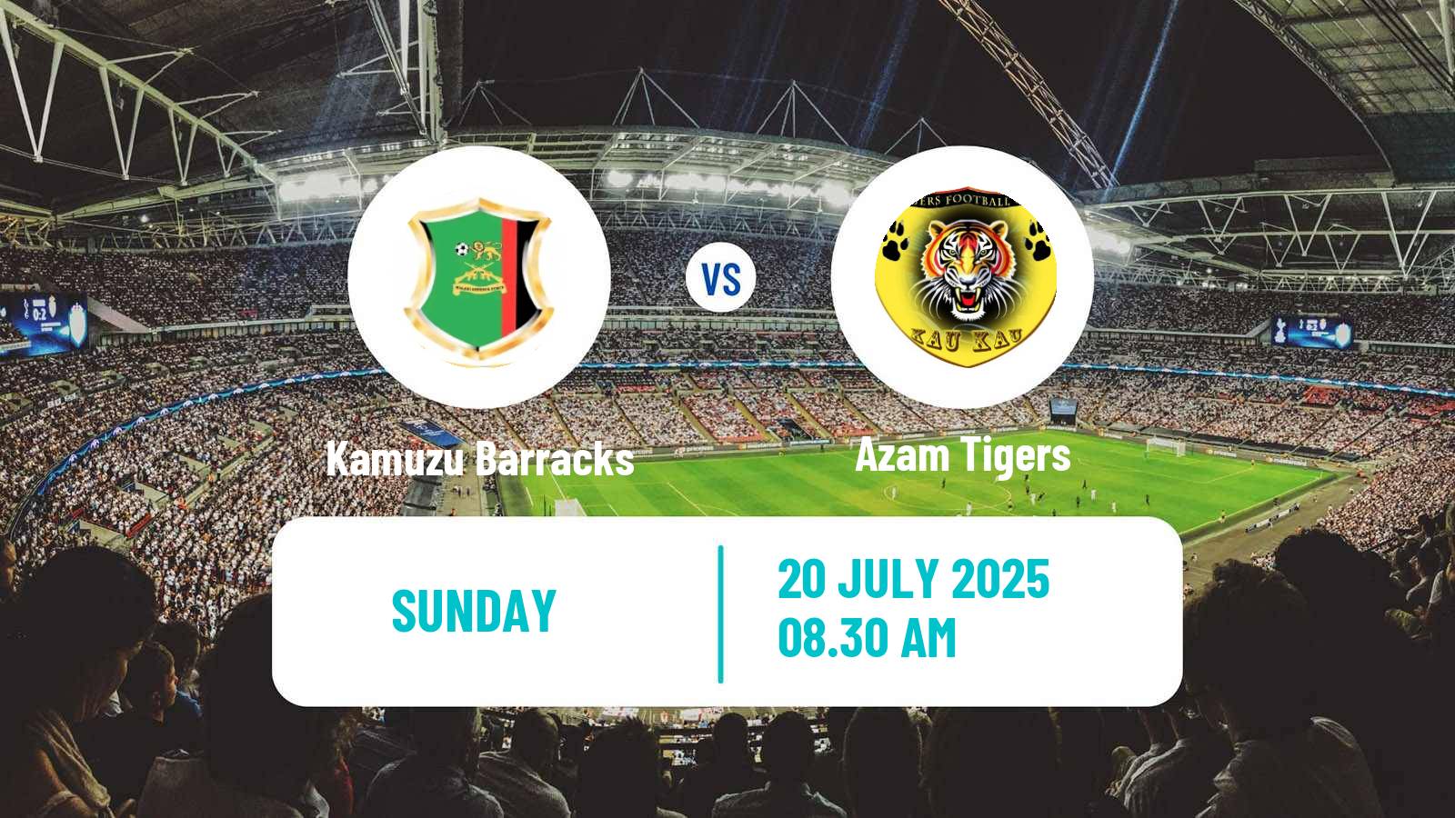 Soccer Malawi Premier Division Kamuzu Barracks - Azam Tigers