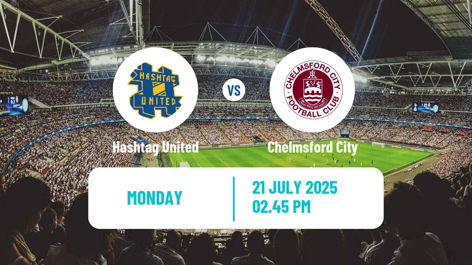 Soccer Club Friendly Hashtag United - Chelmsford City