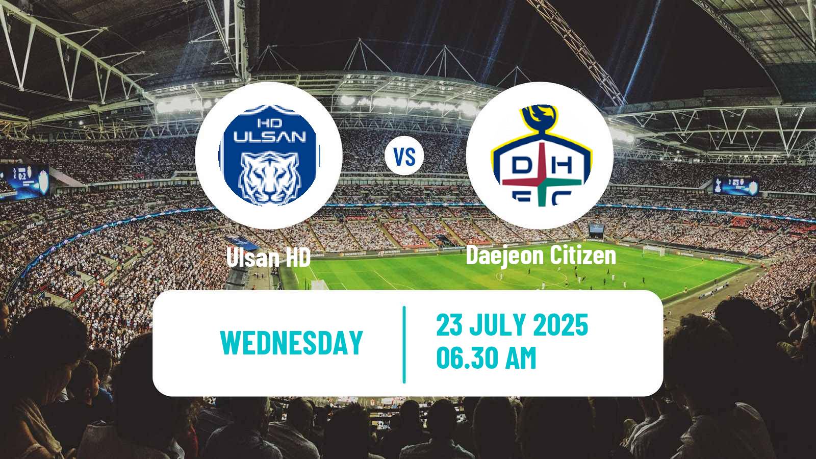 Soccer South Korean K-League 1 Ulsan HD - Daejeon Citizen