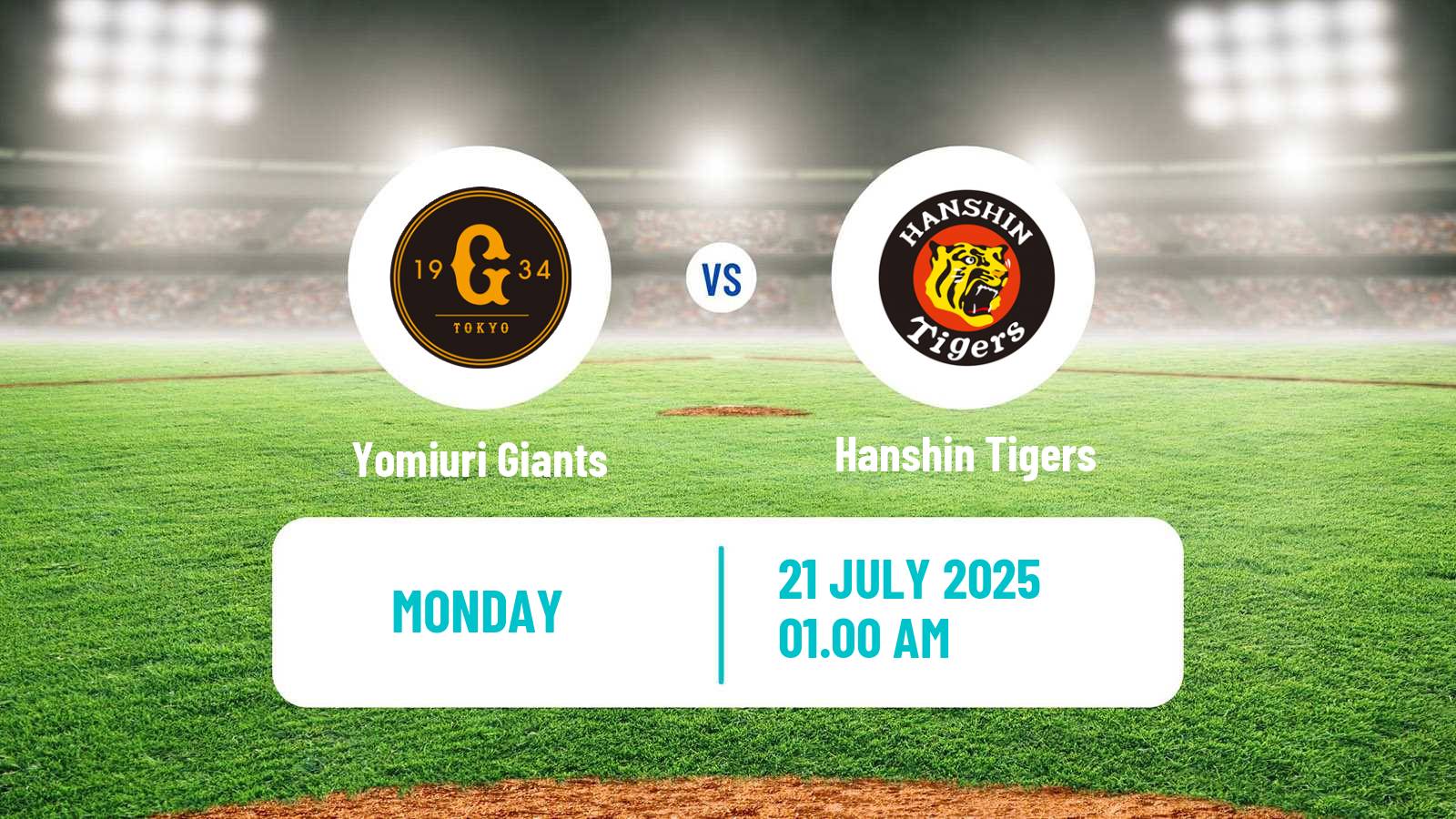 Baseball NPB Yomiuri Giants - Hanshin Tigers