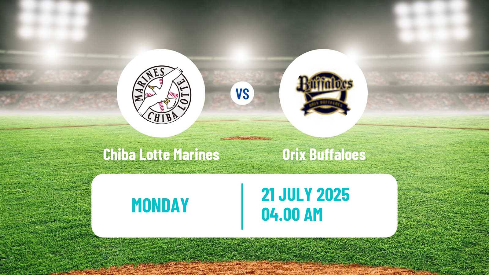 Baseball NPB Chiba Lotte Marines - Orix Buffaloes