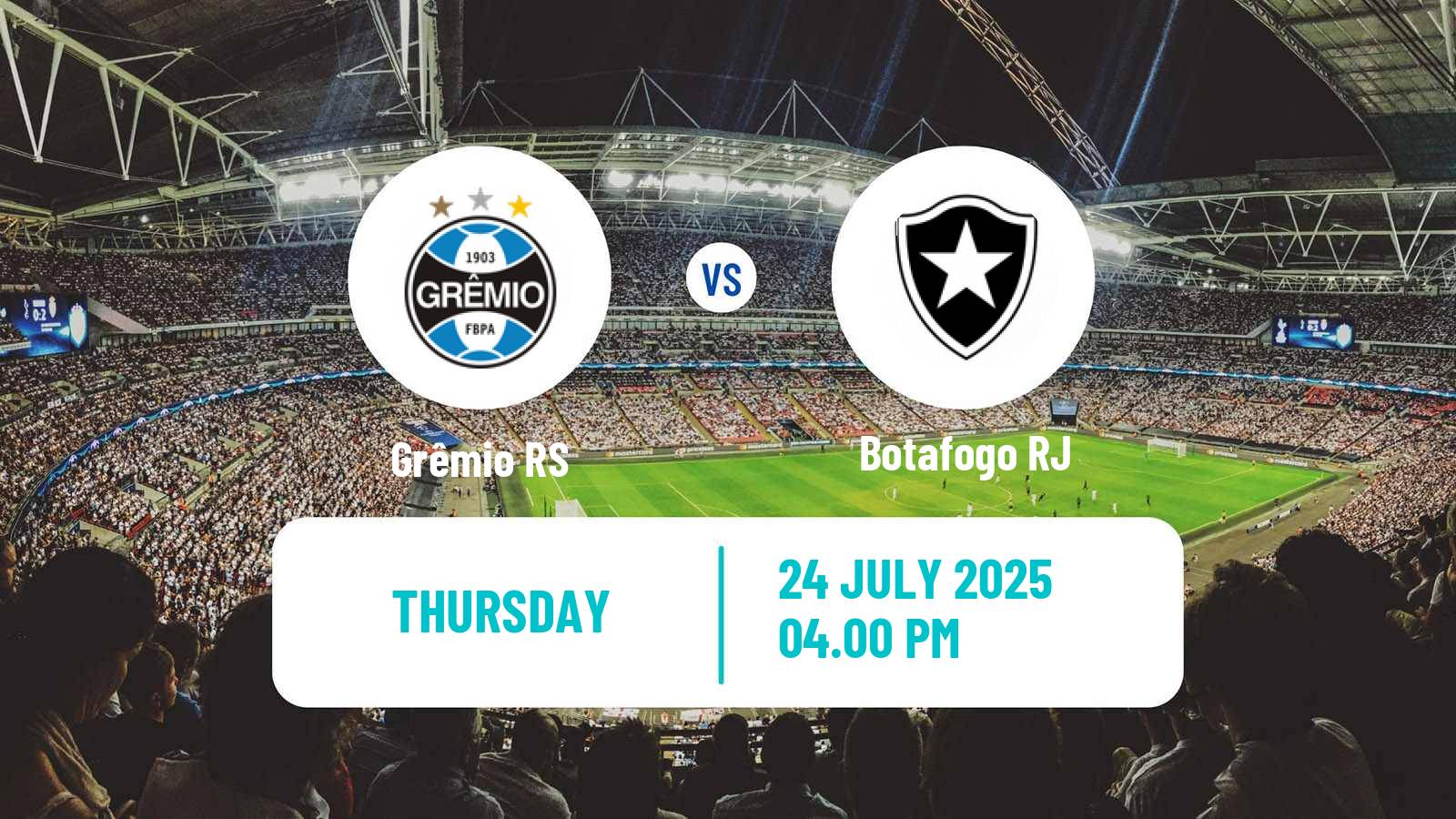 Soccer Brazilian Serie A Grêmio - Botafogo RJ