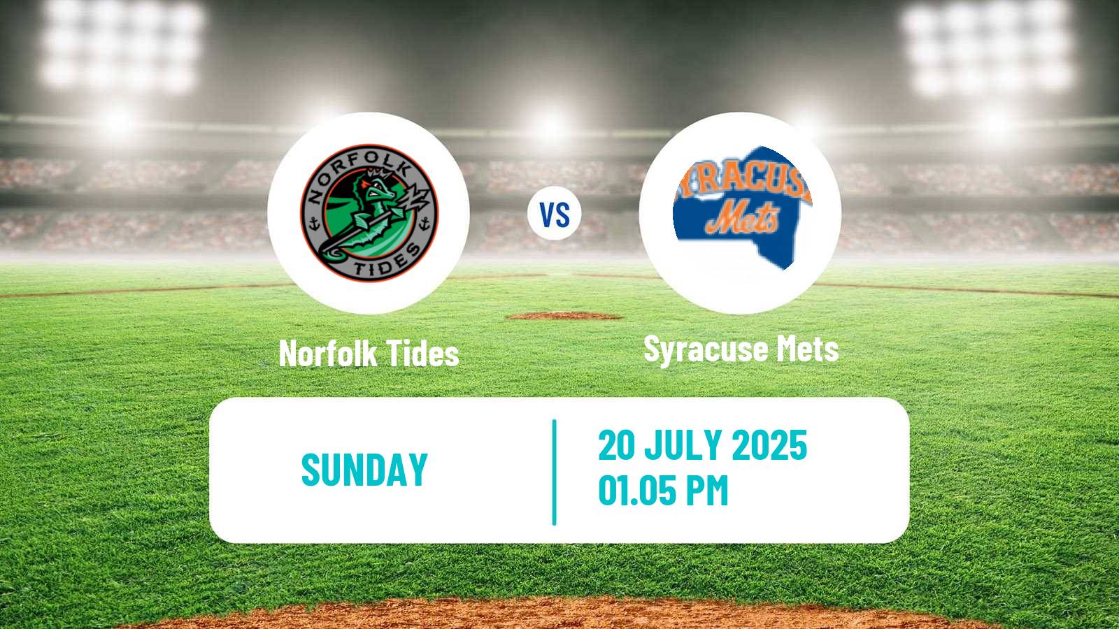 Baseball IL Norfolk Tides - Syracuse Mets