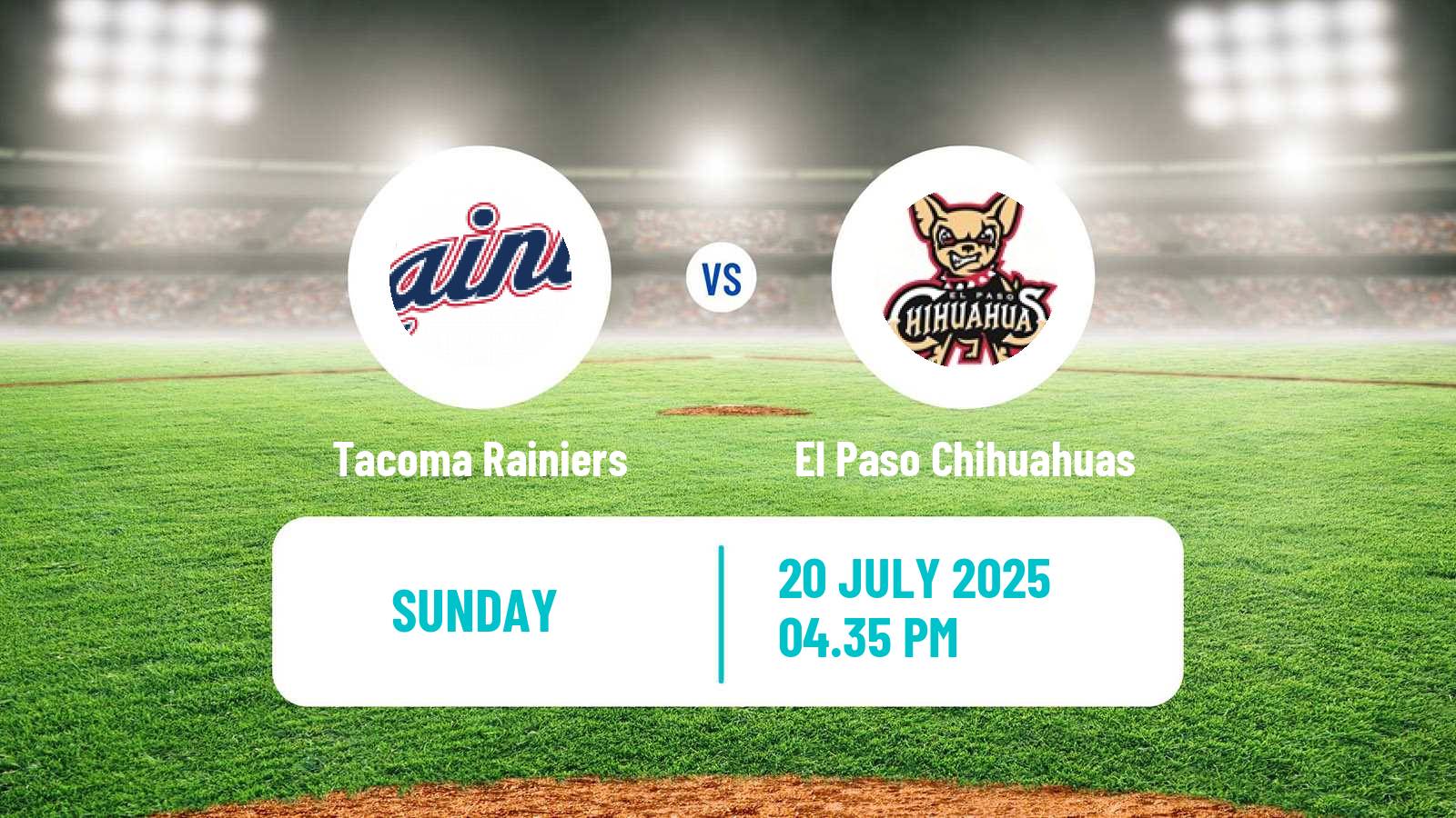 Baseball PCL Tacoma Rainiers - El Paso Chihuahuas